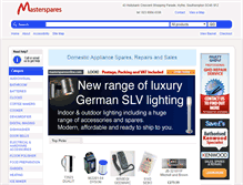 Tablet Screenshot of mastersparesonline.com